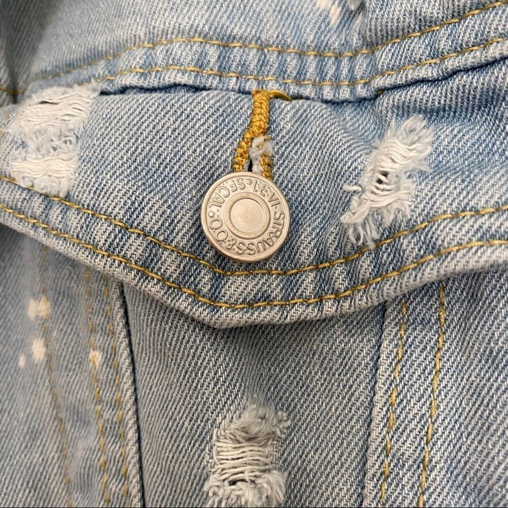 Levi’s Vintage Distressed Dad Trucker Jacket S/M - Picture 5 of 11